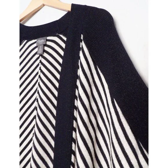 Chico's Travelers Collection Striped Cardigan Sweater Dolman Kimono Open Front L - Picture 15 of 16